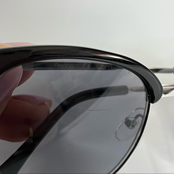Peepers Black & Silver Clubmaster Sunglasses UNISEX - Picture 13 of 13